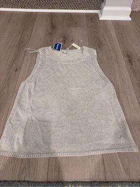 Max Studio Khaki Knit Sleeveless Top